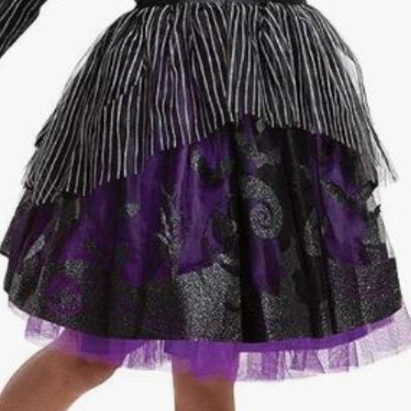 Large Nightmare Before Christmas Deluxe Jack Skellington Costume Girls NEW - Picture 2 of 7